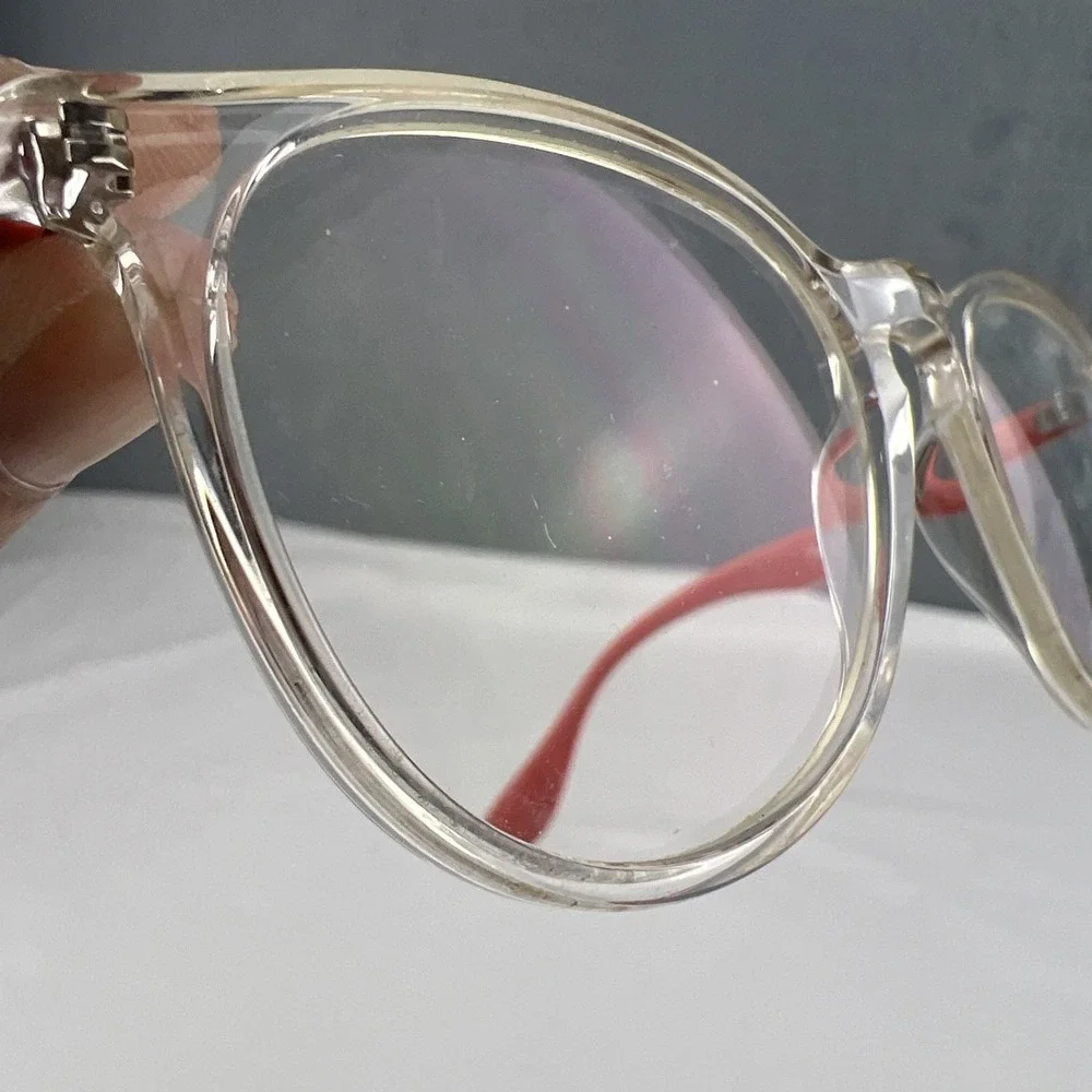 Ray-Ban RB7046 5950 Eyeglasses Clear Coral 51-18-140 Frames Only EUC